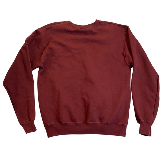 Champion Men's Sweatshirt Medium Eco Maroon Crewneck Long Sleeve Pullover Casual - Picture 2 of 7